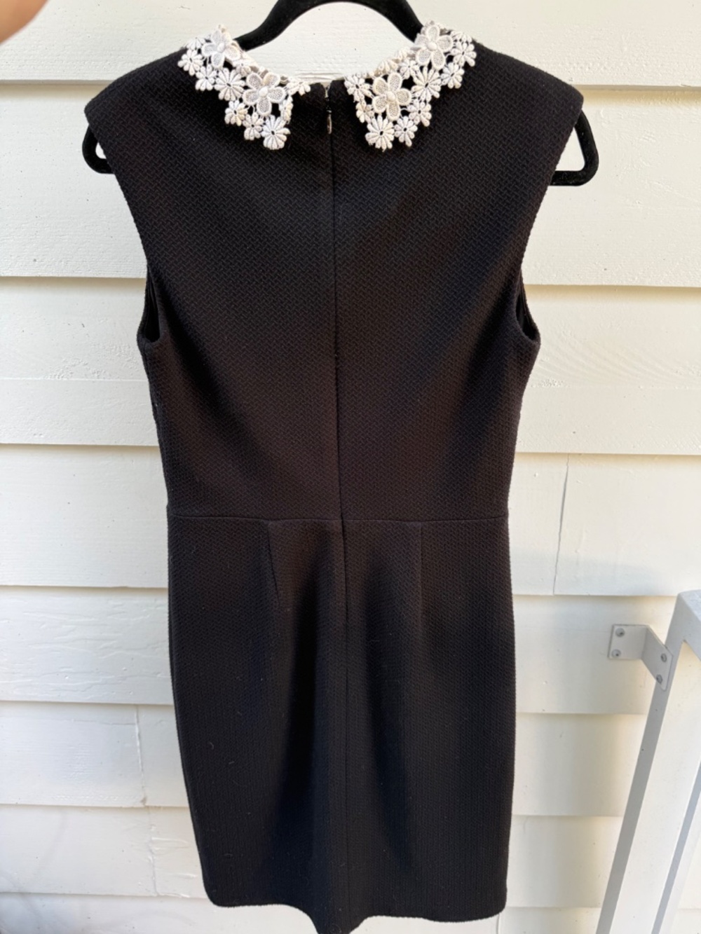 Betsey Johnson Lace Collar Black Sheath Dress - Picture 3 of 4